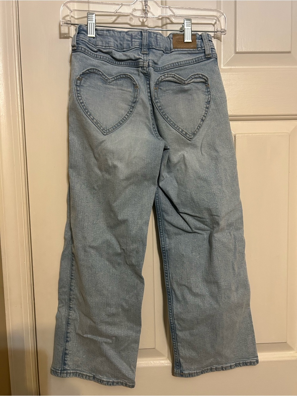 Abercrombie kids high rise wide leg jeans girls 11/12 short